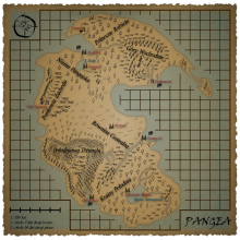 Pangea - mapa świata